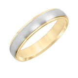 Goldman 14k Two Tone Gold Ladies 4mm Wedding Band