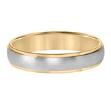 Goldman 14k Two Tone Gold Ladies 4mm Wedding Band
