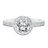Goldman 14k White Gold 0.27ct Diamond Semi Mount Engagement Ring