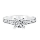 Goldman 14k White Gold 0.38ct Diamond Semi Mount Engagement Ring