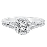 Goldman 14k White Gold 0.36ct Diamond Semi Mount Engagement Ring