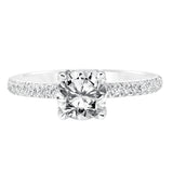 Goldman 14k White Gold 0.32ct Diamond Semi-Mount Engagement Ring