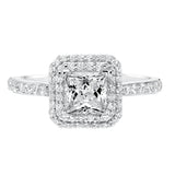 Goldman 14k White Gold 0.53ct Diamond Semi Mount Engagement Ring