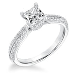 Goldman 14k White Gold 0.36ct Diamond Semi Mount Engagement Ring
