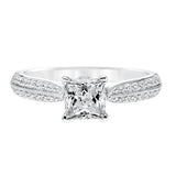 Goldman 14k White Gold 0.36ct Diamond Semi Mount Engagement Ring