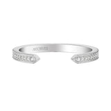 Artcarved Bridal Mounted with Side Stones Vintage Diamond Wedding Band Sophia 14K White Gold