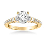 Artcarved Bridal Mounted with CZ Center Classic Lyric Solitaire Engagement Ring Suki 14K Yellow Gold