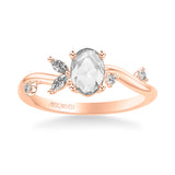 Artcarved Bridal Mounted Mined Live Center Contemporary Diamond Engagement Ring 14K Yellow Gold