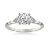 Artcarved Bridal Mounted with CZ Center Classic Engagement Ring 18K Yellow Gold
