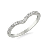 Artcarved Bridal Mounted with Side Stones Classic Diamond Wedding Band 18K Yellow Gold