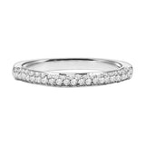 Artcarved Bridal Mounted with Side Stones Classic Halo Diamond Wedding Band Ariel 14K White Gold