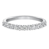 Artcarved Bridal Mounted with Side Stones Classic Diamond Engagement Ring Leandra 14K White Gold