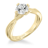 Artcarved Bridal Unmounted No Stones Contemporary Twist Solitaire Engagement Ring Kennedy 14K Yellow Gold