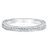 Artcarved Bridal Mounted with Side Stones Contemporary Twist Diamond Wedding Band Astara 14K White Gold
