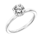 Artcarved Bridal Mounted with CZ Center Classic Solitaire Engagement Ring Erin 14K White Gold