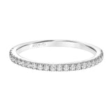 Artcarved Bridal Mounted with Side Stones Classic Diamond Wedding Band Kit 14K White Gold