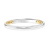 Artcarved Bridal Band No Stones Classic Lyric Wedding Band Beryl 14K White Gold Primary & 14K Yellow Gold
