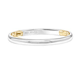 Artcarved Bridal Band No Stones Classic Lyric Wedding Band Courtney 14K White Gold