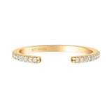 Artcarved Bridal Mounted with Side Stones Contemporary Rose Goldcut Diamond Wedding Band Angelyn 14K Yellow Gold