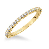 Artcarved Bridal Mounted with Side Stones Contemporary Eternity Diamond Anniversary Band 14K Yellow Gold