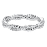 Artcarved Bridal Mounted with Side Stones Contemporary Stackable Eternity Anniversary Band 14K White Gold