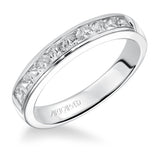 Artcarved Bridal Mounted with Side Stones Classic Diamond Anniversary Band 14K White Gold