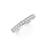 Artcarved Bridal Mounted with Side Stones Classic Eternity Diamond Anniversary Band 14K White Gold