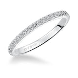 Artcarved Bridal Mounted with Side Stones Contemporary Stackable Eternity Anniversary Band 14K White Gold