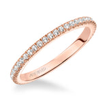 Artcarved Bridal Mounted with Side Stones Contemporary Stackable Eternity Anniversary Band 14K Rose Gold