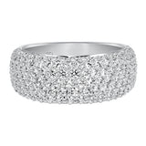 Artcarved Bridal Mounted with Side Stones Contemporary Diamond Anniversary Band 14K White Gold
