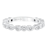 Artcarved Bridal Mounted with Side Stones Contemporary Fashion Diamond Anniversary Band 14K Yellow Gold