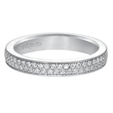 Artcarved Bridal Mounted with Side Stones Contemporary Eternity Diamond Anniversary Band 14K White Gold