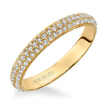 Artcarved Bridal Mounted with Side Stones Contemporary Stackable Eternity Anniversary Band 14K White Gold