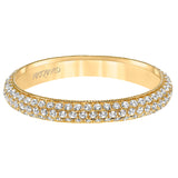 Artcarved Bridal Mounted with Side Stones Contemporary Stackable Eternity Anniversary Band 14K White Gold