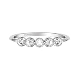 Artcarved Bridal Mounted with Side Stones Vintage Rose Goldcut Diamond Anniversary Band 18K White Gold