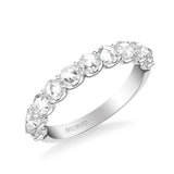 Artcarved Bridal Mounted with Side Stones Classic Rose Goldcut Diamond Anniversary Band 18K Rose Gold