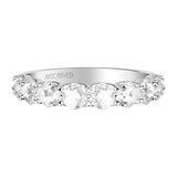 Artcarved Bridal Mounted with Side Stones Classic Rose Goldcut Diamond Anniversary Band 14K White Gold