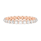 Artcarved Bridal Mounted with Side Stones Classic Rose Goldcut Diamond Anniversary Band 18K Rose Gold