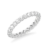 Artcarved Bridal Mounted with Side Stones Classic Rose Goldcut Diamond Anniversary Band 18K White Gold