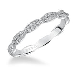 Artcarved Bridal Mounted with Side Stones Contemporary Eternity Diamond Anniversary Band 14K White Gold