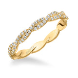 Artcarved Bridal Mounted with Side Stones Contemporary Eternity Diamond Anniversary Band 14K Yellow Gold