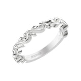 Artcarved Bridal Band No Stones Classic Lyric Anniversary Ring 18K White Gold