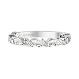 Artcarved Bridal Band No Stones Classic Lyric Anniversary Ring 18K White Gold