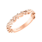 Artcarved Bridal Band No Stones Classic Lyric Anniversary Ring 14K Rose Gold
