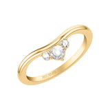 Artcarved Bridal Mounted with Side Stones Contemporary Diamond Anniversary Ring 14K Yellow Gold
