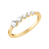 Artcarved Bridal Mounted with Side Stones Contemporary Diamond Anniversary Ring 14K Yellow Gold