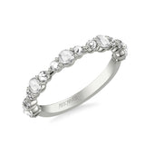 Artcarved Bridal Mounted with Side Stones Contemporary Diamond Anniversary Band 14K White Gold
