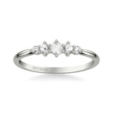 Artcarved Bridal Mounted with Side Stones Contemporary Diamond Anniversary Band 14K White Gold