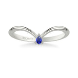 Artcarved Bridal Mounted with Side Stones Contemporary Anniversary Band 14K Yellow Gold & Blue Sapphire