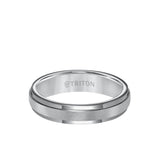 Triton 5MM Tungsten Carbide Ring - Satin Center and Step Edge